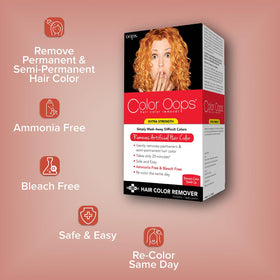 Color Oops Hair Color Remover lifestyle scene with user