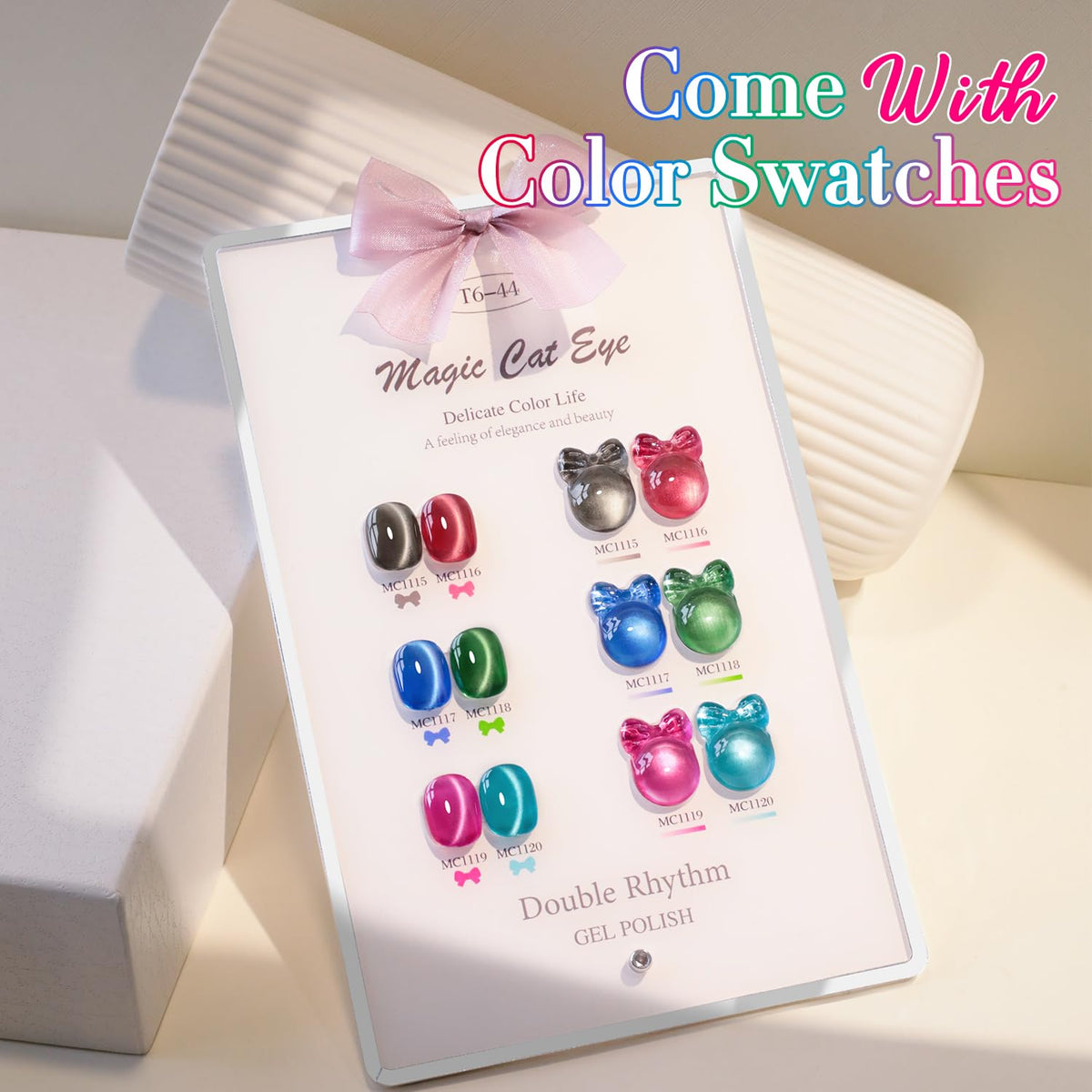 Color swatches of Double Rhythm Gel Nail Polish Set