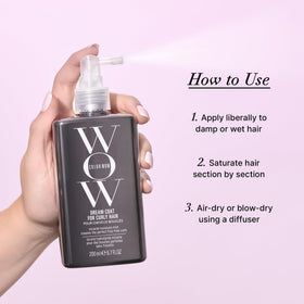 COLOR WOW Dream Coat for Curly Hair in a lifestyle setting