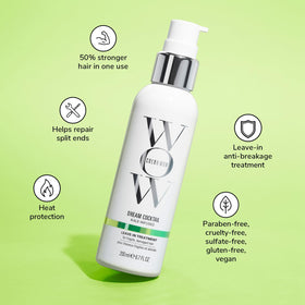COLOR WOW Dream Cocktail Kale Infused Repair in a bathroom setting