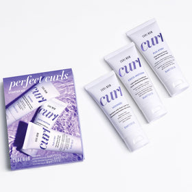 COLOR WOW Perfect Curls Starter Set including shampoo, conditioner, and serum