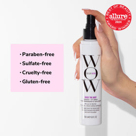 COLOR WOW Raise the Root Thicken & Lift Spray on a vanity