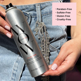 COLOR WOW Style on Steroids Texturizing Hair Spray in lifestyle setting