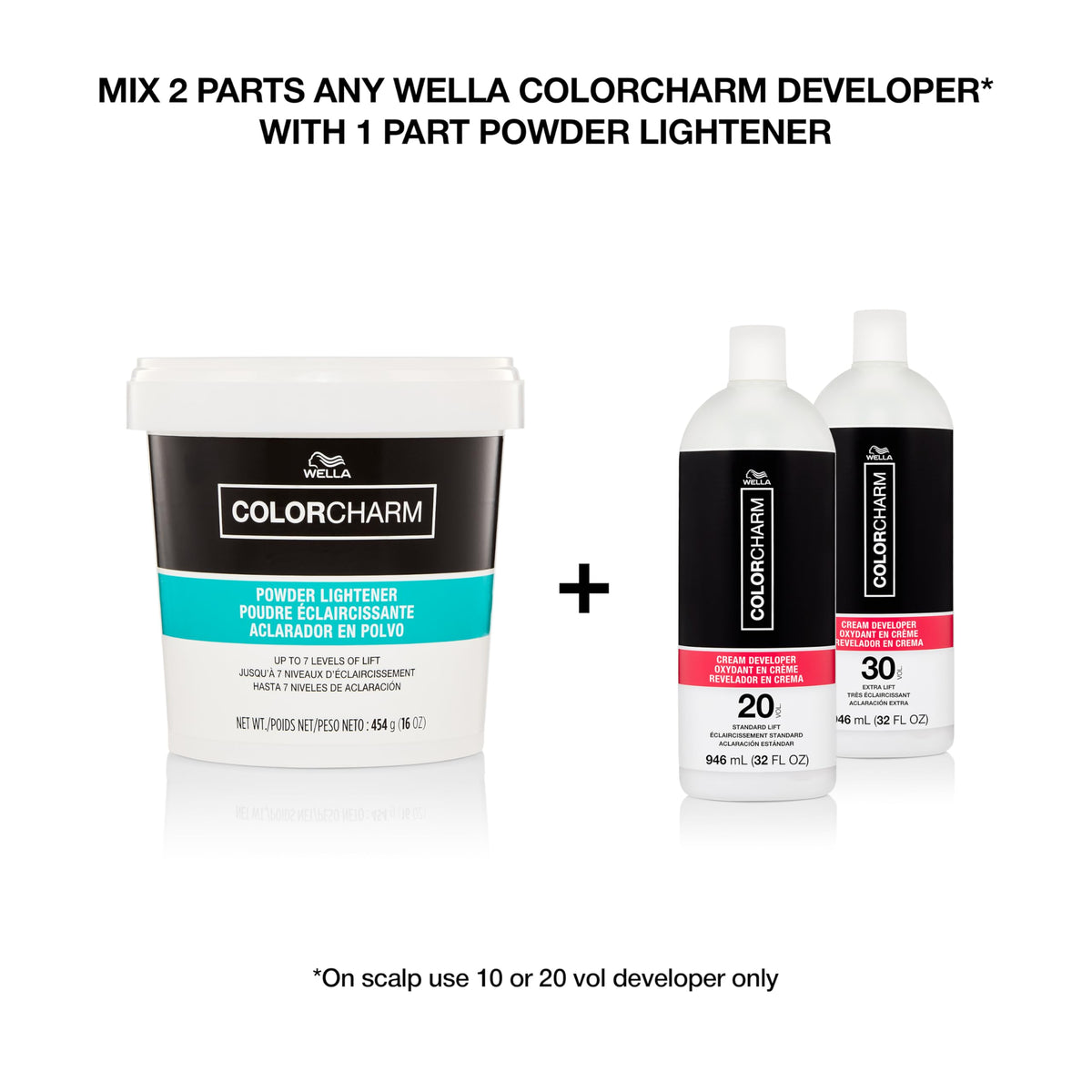 COLORCHARM Cream Developer application using a brush