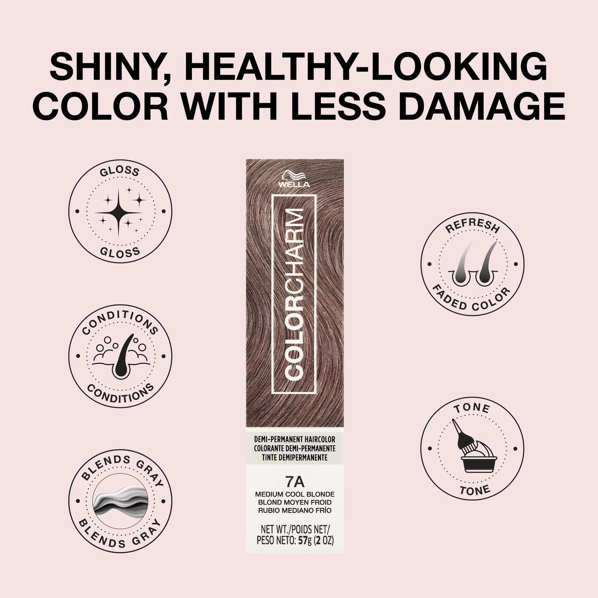 COLORCHARM Demi Permanent Hair Color 2 Fl Oz close-up of texture