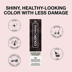 COLORCHARM Demi Permanent Hair Color Gloss application on hair