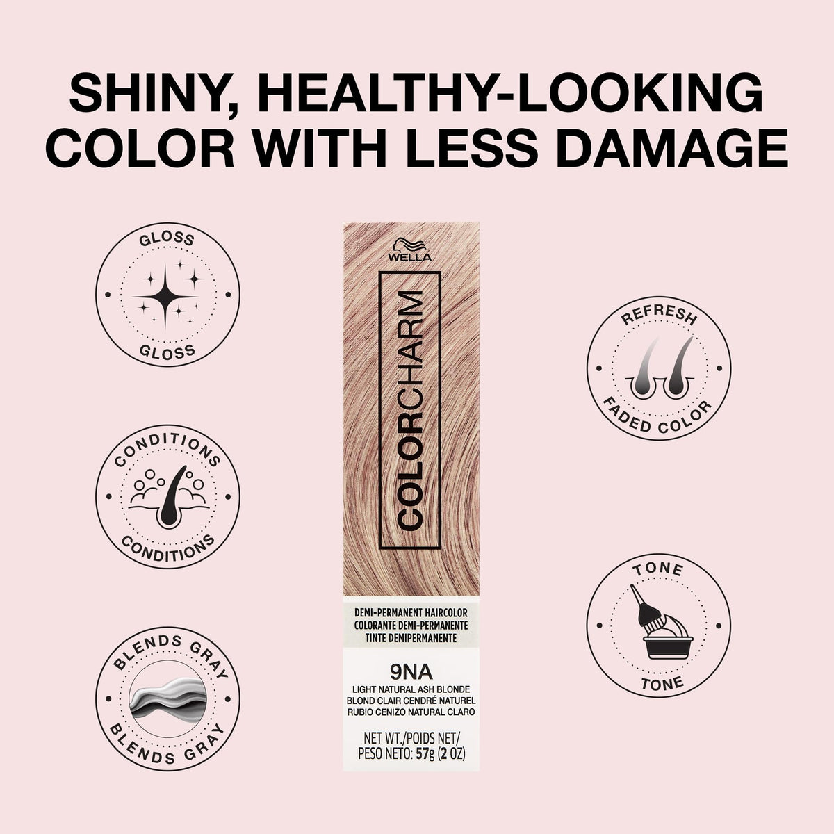 COLORCHARM Demi Permanent Hair Color Gloss rich texture close-up