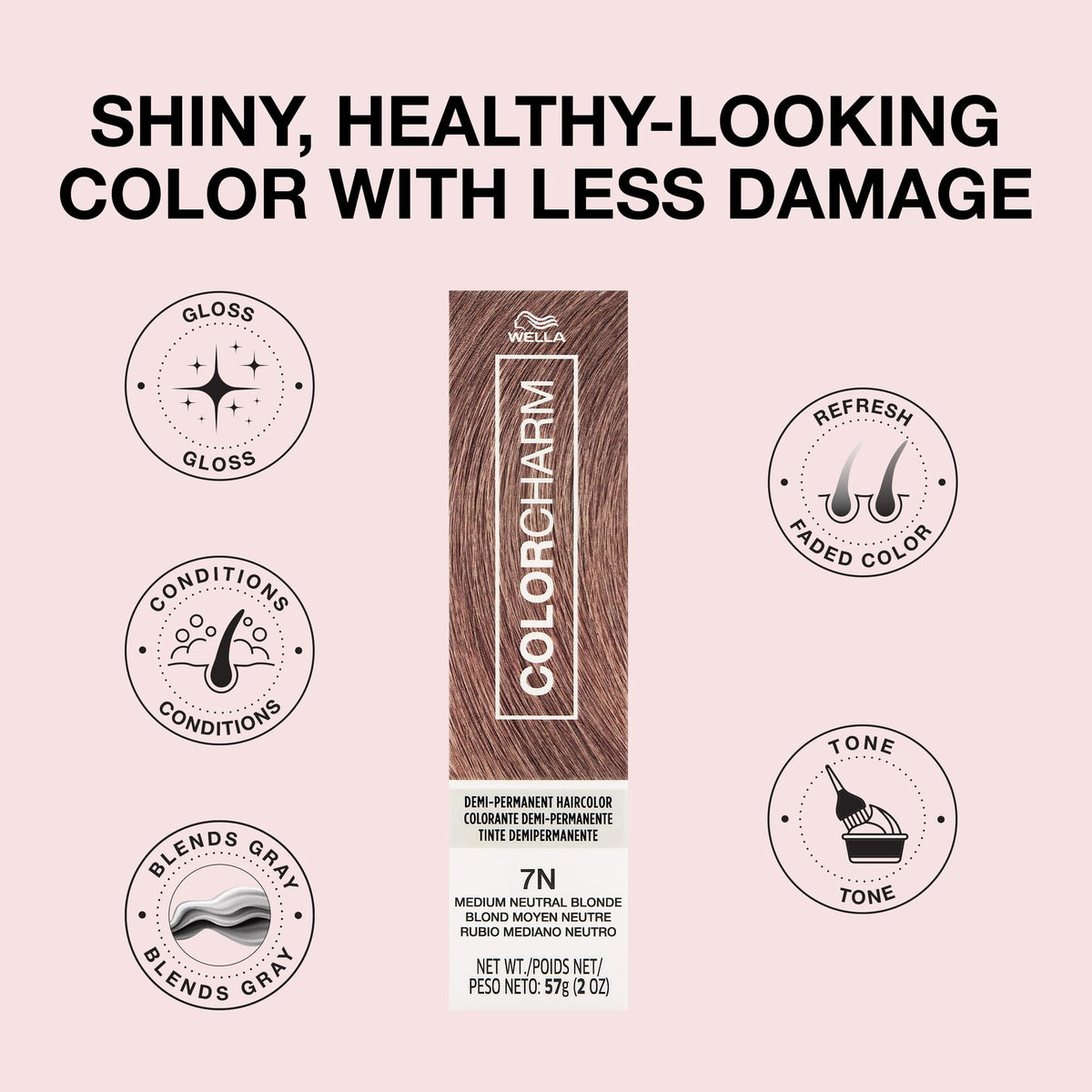 COLORCHARM Demi Permanent Hair Color Gloss shade options