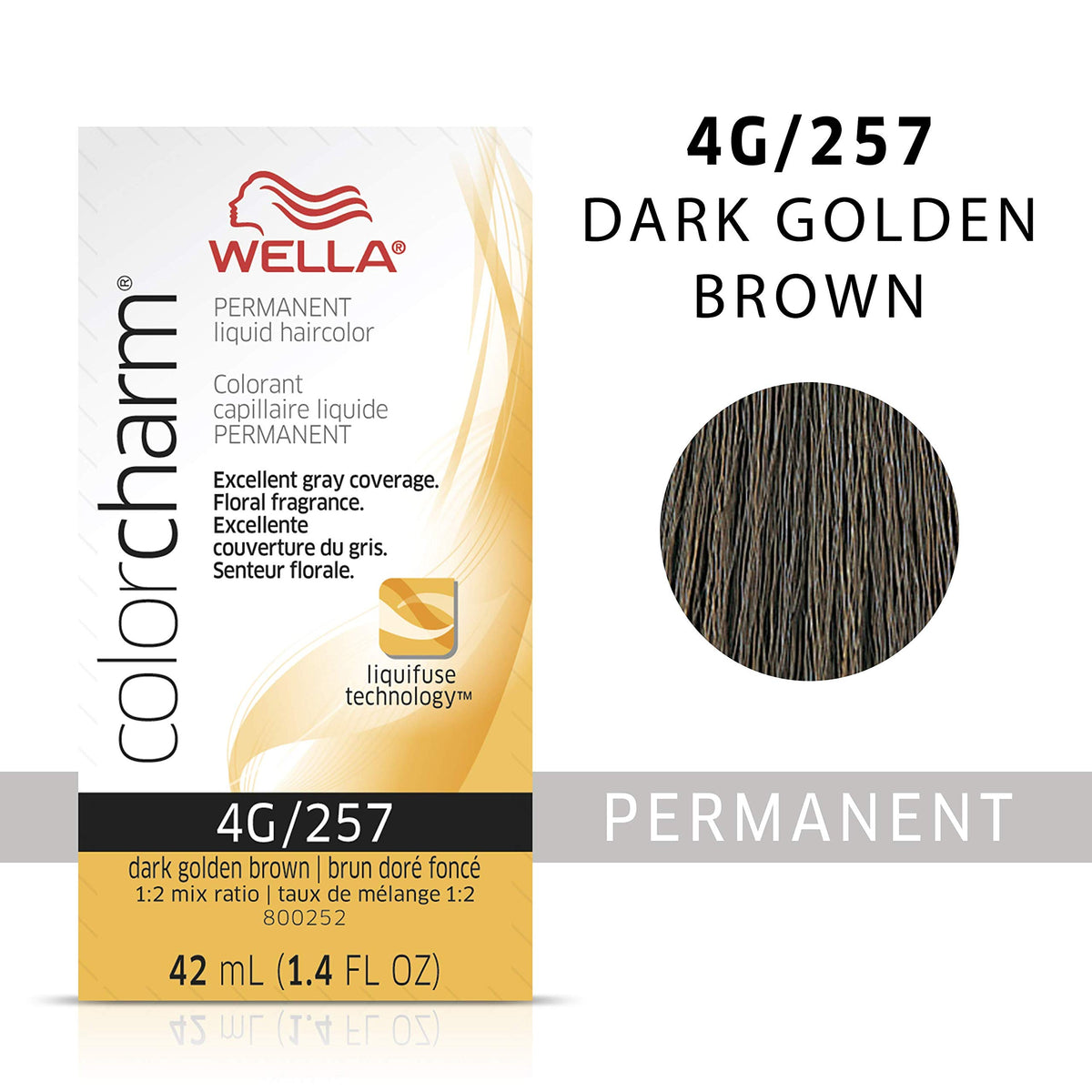 COLORCHARM hair color packaging with color-coded tonal family