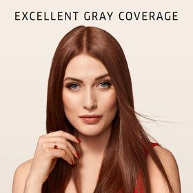 COLORCHARM hair color swatch showing vibrant brown shade