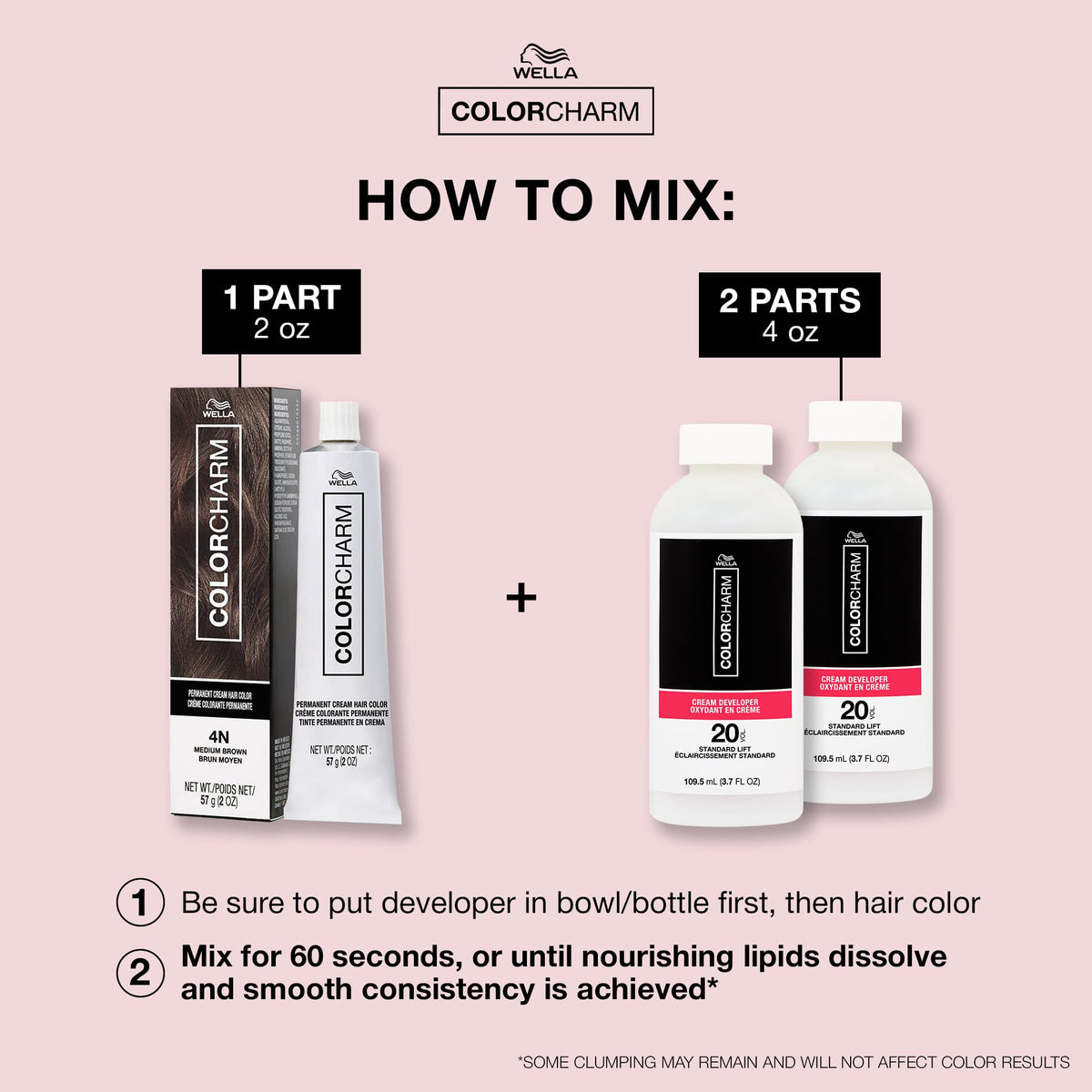 COLORCHARM Permanent Cream Hair Dye ingredients list