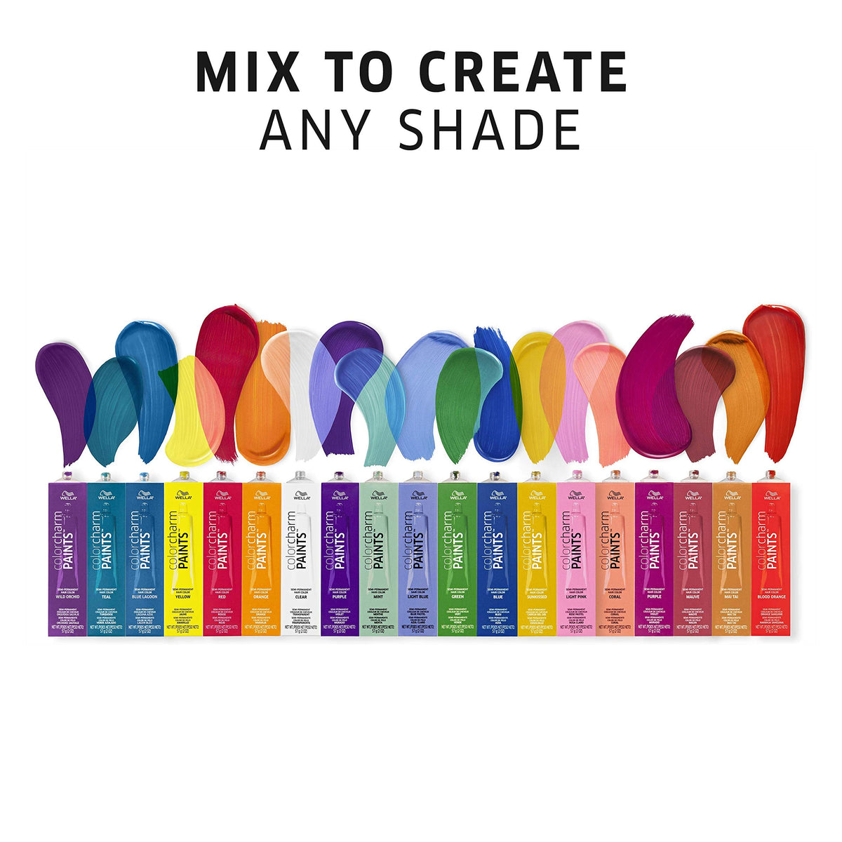 COLORCHARM Semi-Permanent Hair Dye Blue Lagoon mixed shades