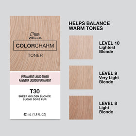 COLORCHARM T30 Sheer Golden Blonde toner application process