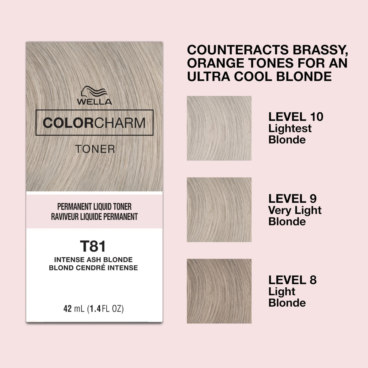 COLORCHARM T81 Intense Ash Blonde Toner packaging details