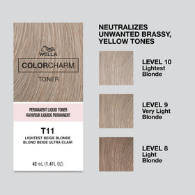 COLORCHARM toner swatch on hair