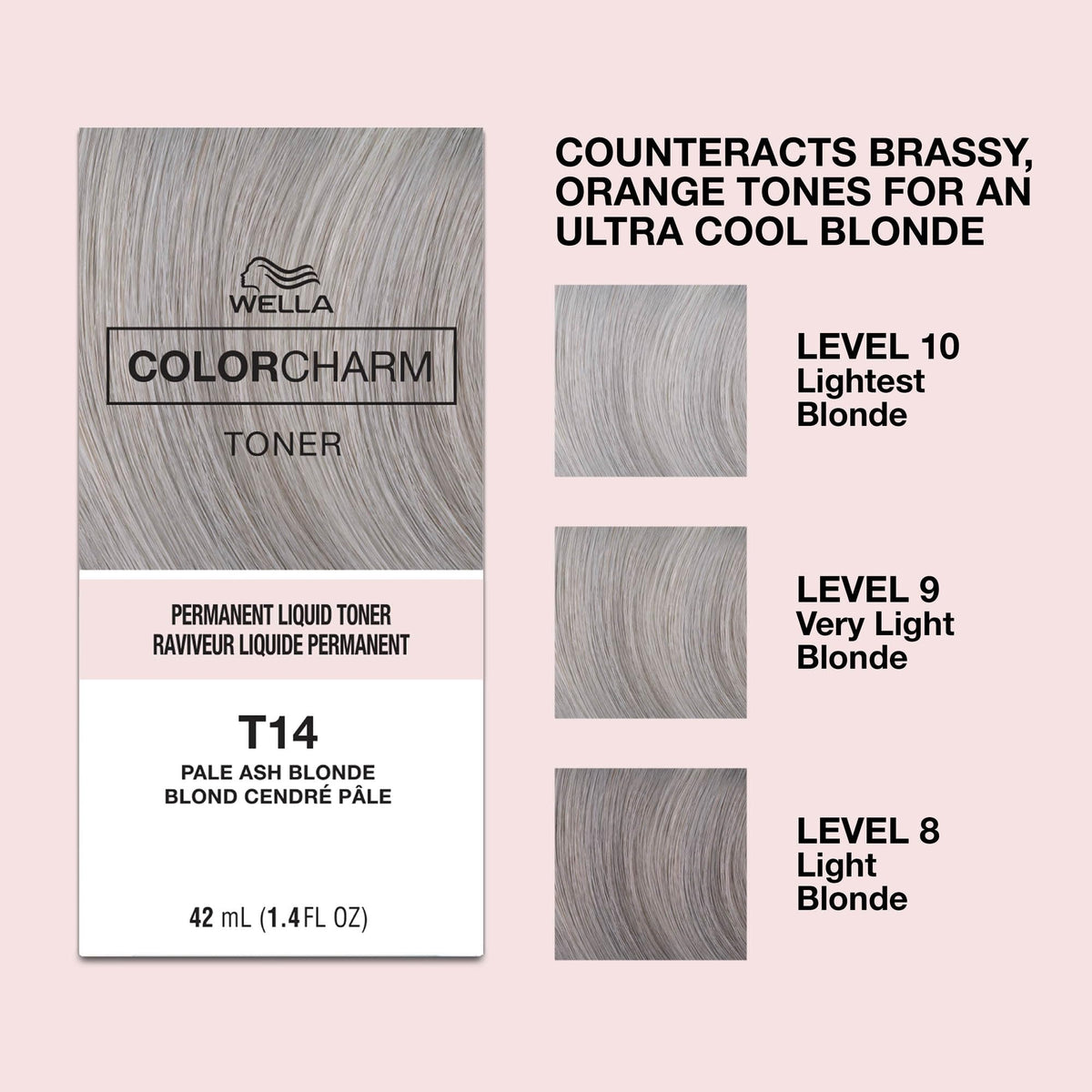 COLORCHARM toner swatch on hair