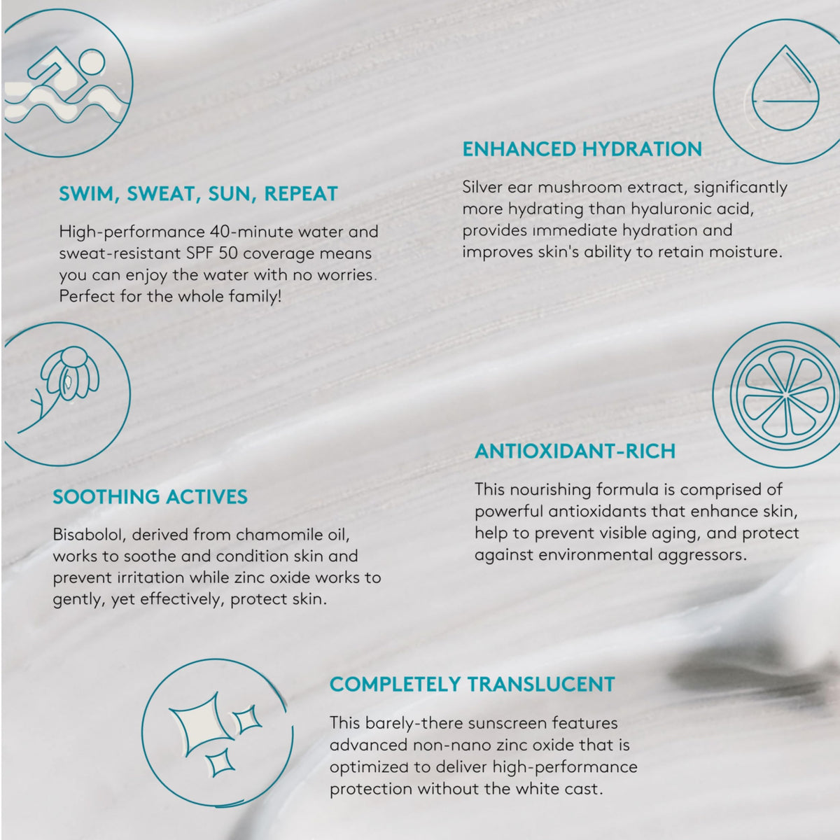 Colorescience No-Show Mineral Sunscreen SPF 50 texture close-up