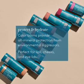 Colorescience Total Protection Color Balm SPF 50 Glow applied on lips