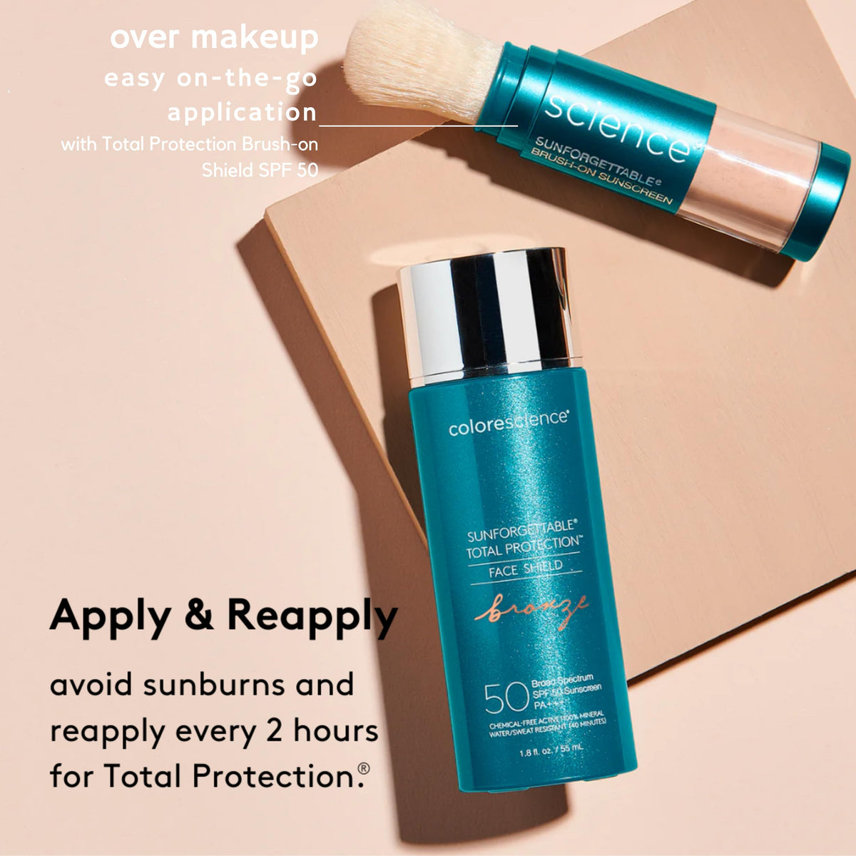 Colorescience Total Protection Face Shield Bronze in lifestyle setting