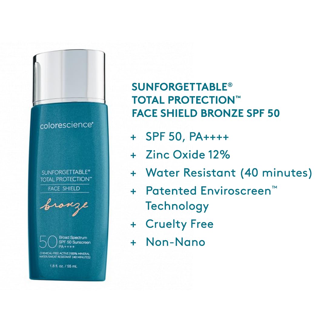 Colorescience Total Protection Face Shield Bronze texture on skin