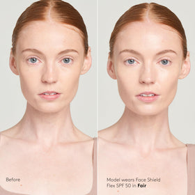 Colorescience Total Protection Face Shield Flex SPF 50 Fair blended on skin