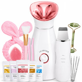 Colorfarm Facial Steamer in rose gold with mist