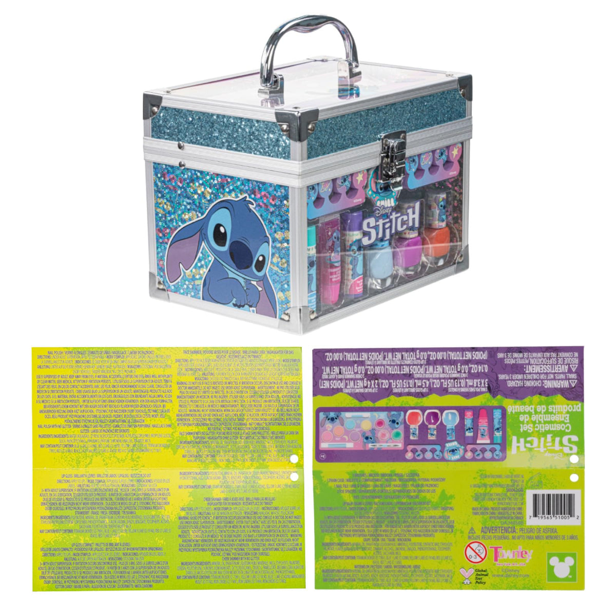 Colorful nail polishes from the Townley Girl Stitch Train Case