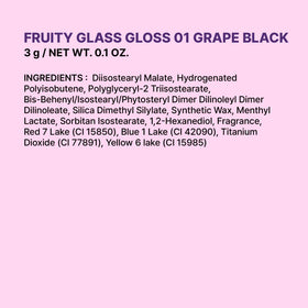 COLORGRAM Fruity Glass Gloss 03 Giggle Strawberry on makeup table