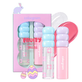 COLORGRAM Fruity Glass Tint Mini Set 03 front view with two lip tints