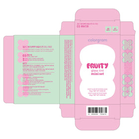 COLORGRAM Fruity Glass Tint Mini Set 03 swatches on skin