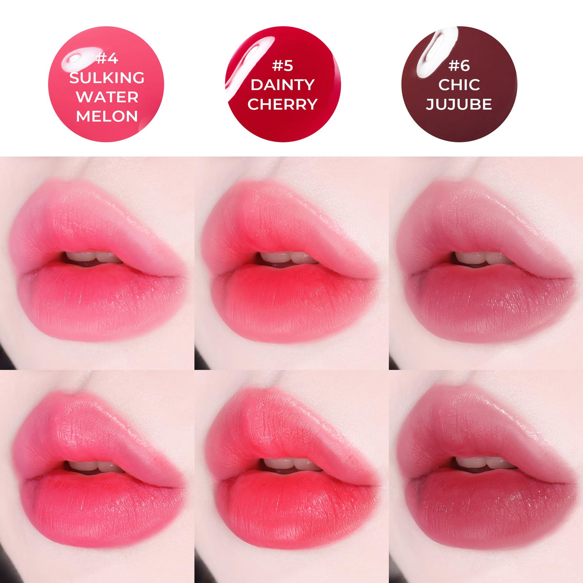 COLORGRAM Fruity Water Tint 05 Dainty Cherry swatch on skin