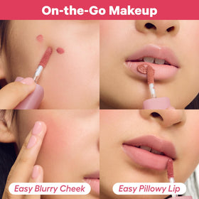 COLORGRAM NUDE BLUR TINT 06 LUCKY BERRY blended on cheeks