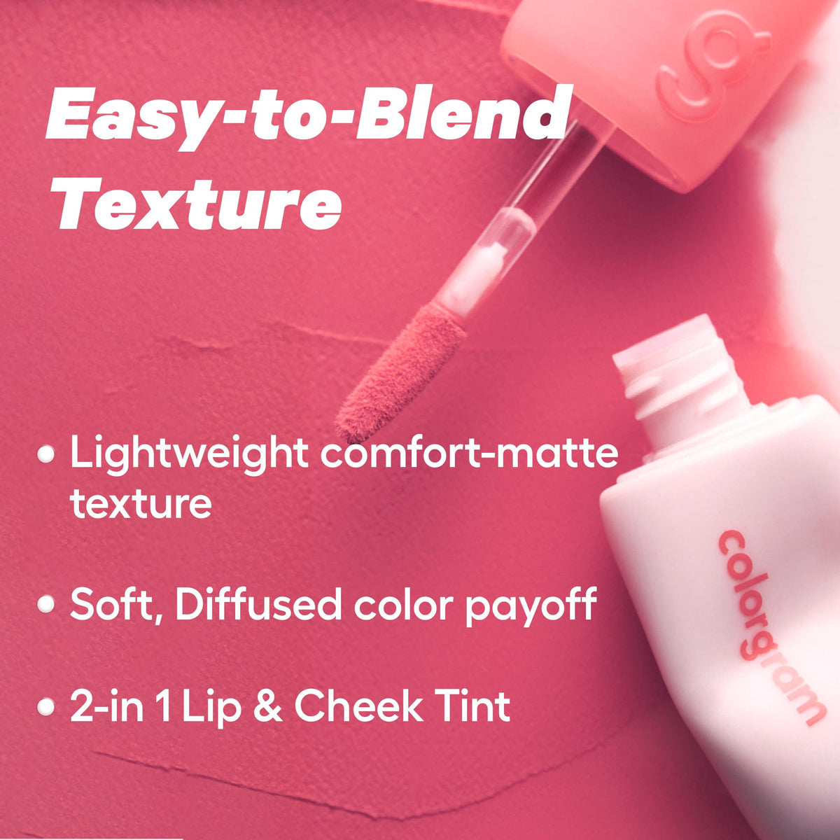 COLORGRAM NUDE BLUR TINT 11 DEEP CHOCOLATE applicator close-up