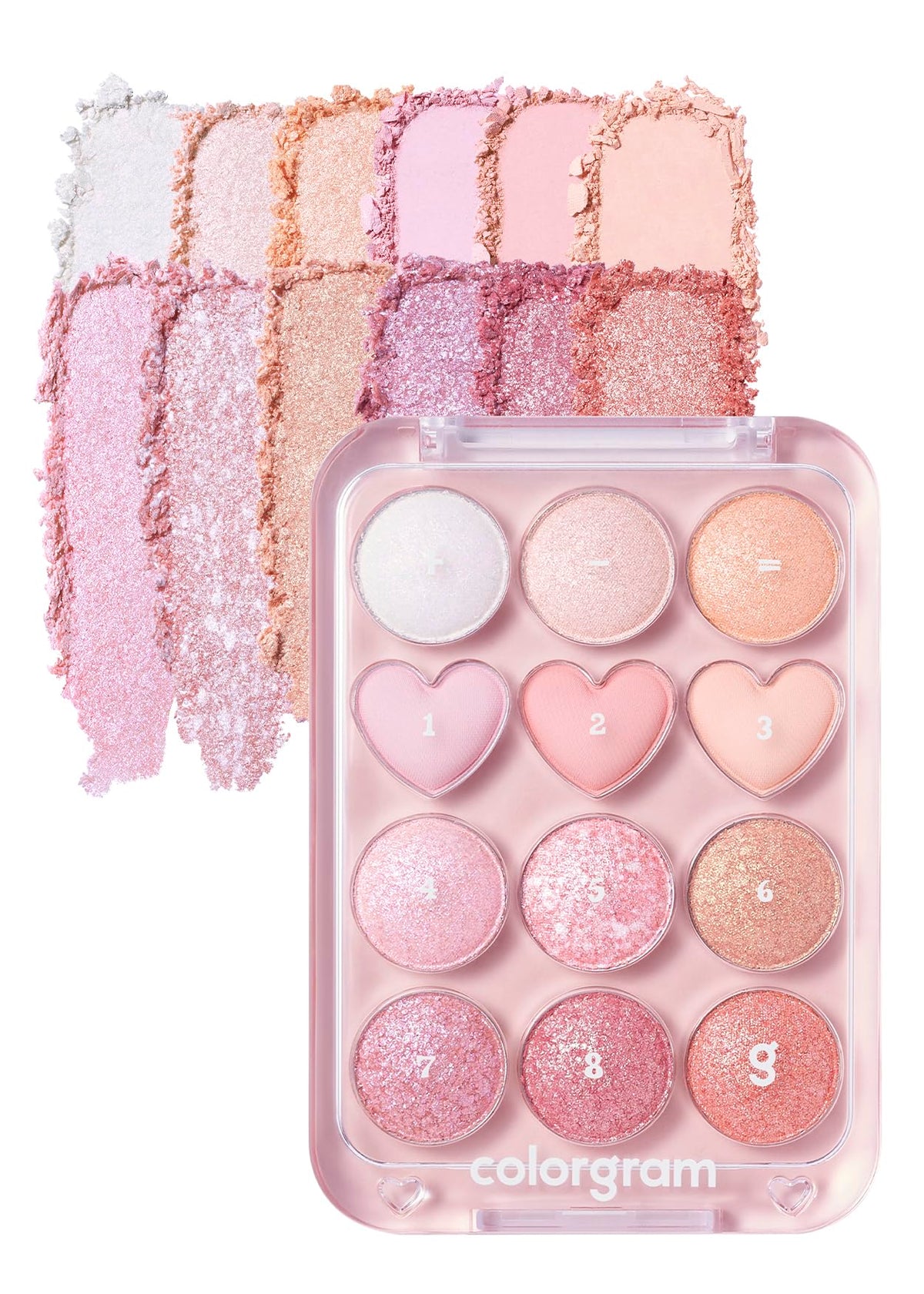 COLORGRAM Pin Point Eyeshadow Palette 04 Bright+Cool front view