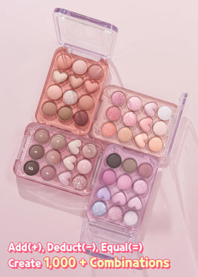 COLORGRAM Pin Point Eyeshadow Palette 04 Bright+Cool swatches on skin