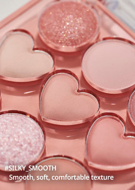 COLORGRAM Pin Point Eyeshadow Palette lifestyle scene with makeup setup