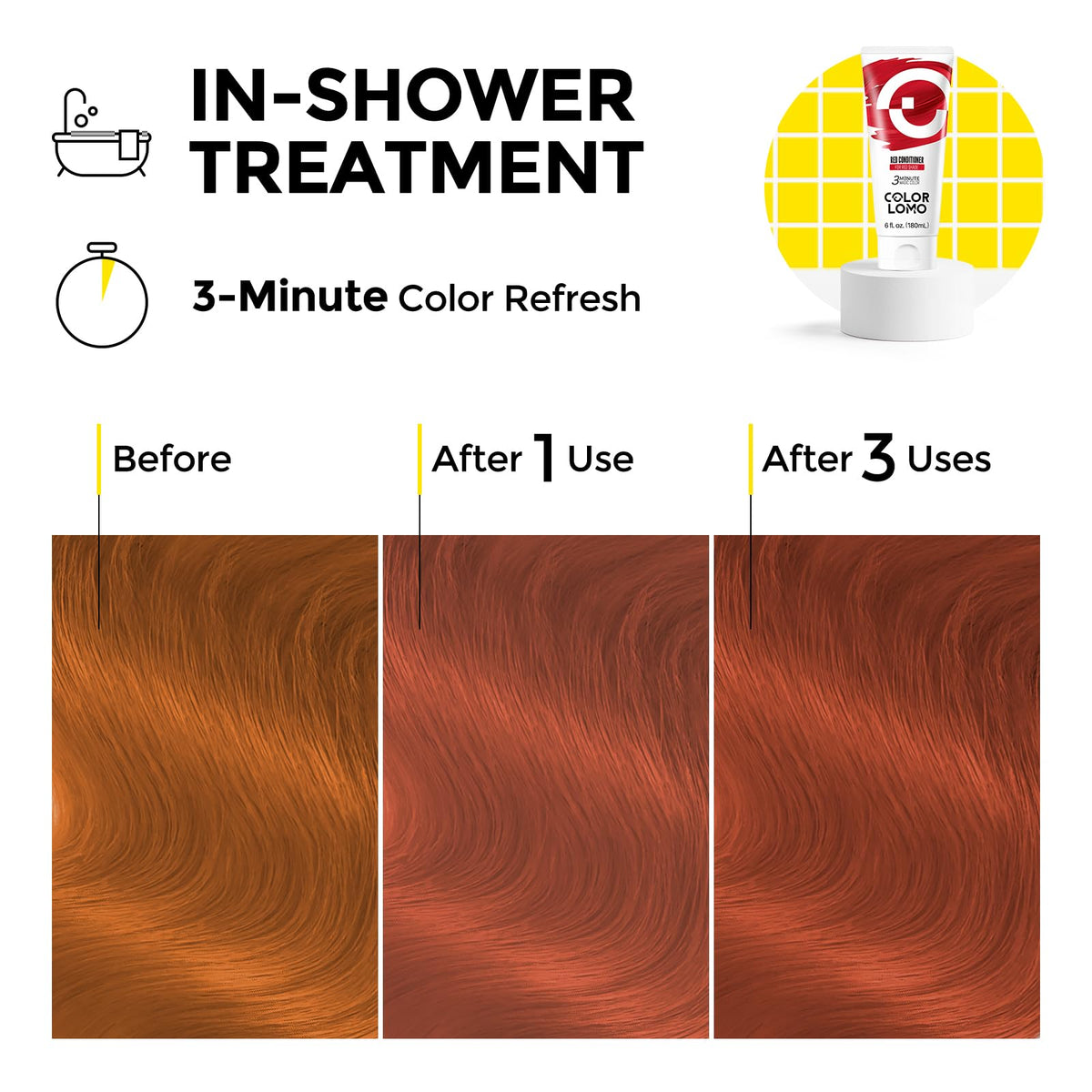 COLORLOMO Color Depositing Conditioner Red 6oz with shea butter and almond oil