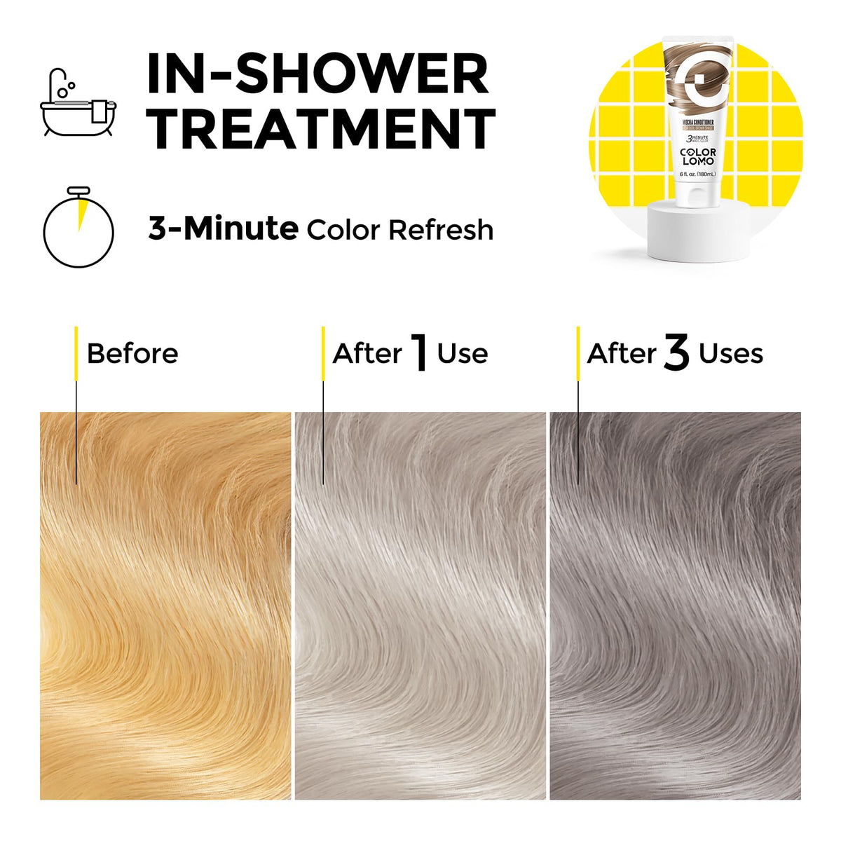COLORLOMO Mocha Conditioner application on hair