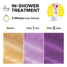 COLORLOMO Purple Hair Color Conditioner application on hair
