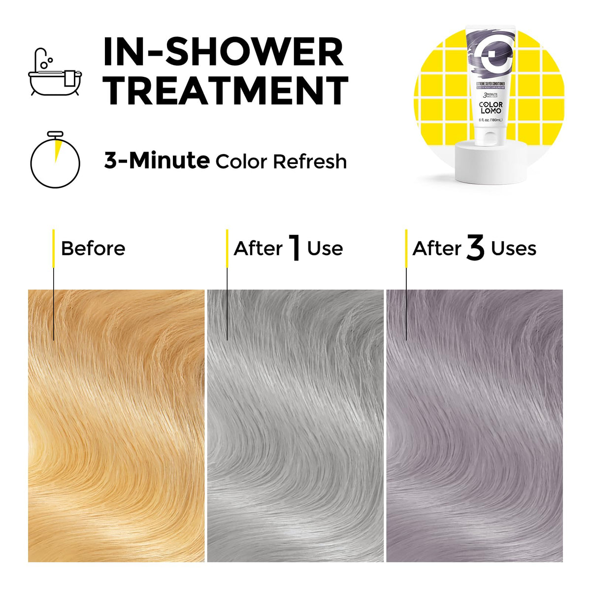 COLORLOMO Semi Permanent Hair Color Depositing Conditioner 200g with application instructions