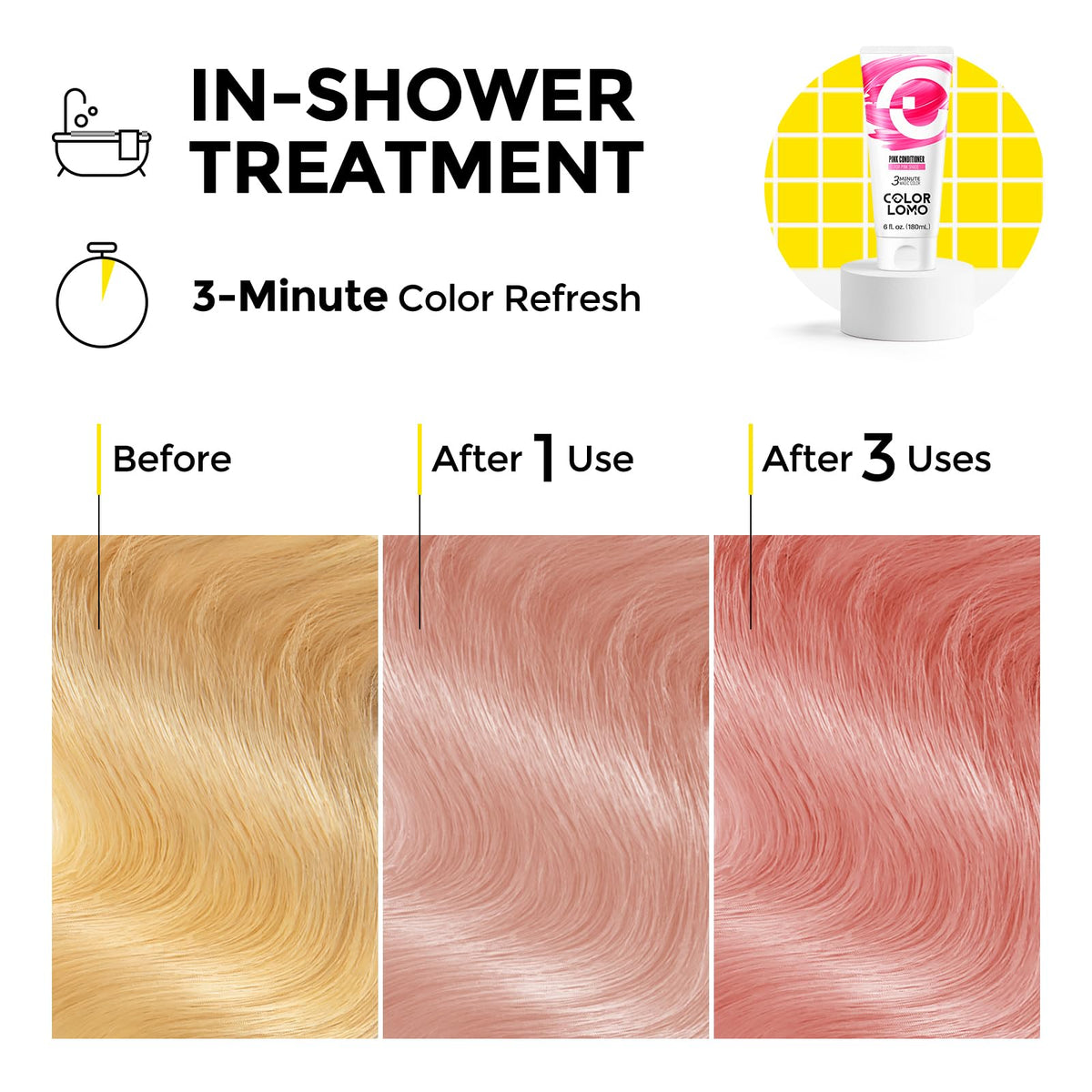 COLORLOMO Semi Permanent Hair Color Depositing Conditioner back view with ingredients