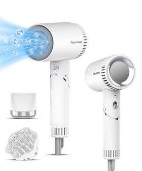 colorsmoon Hair Dryer front view with diffuser and nozzle