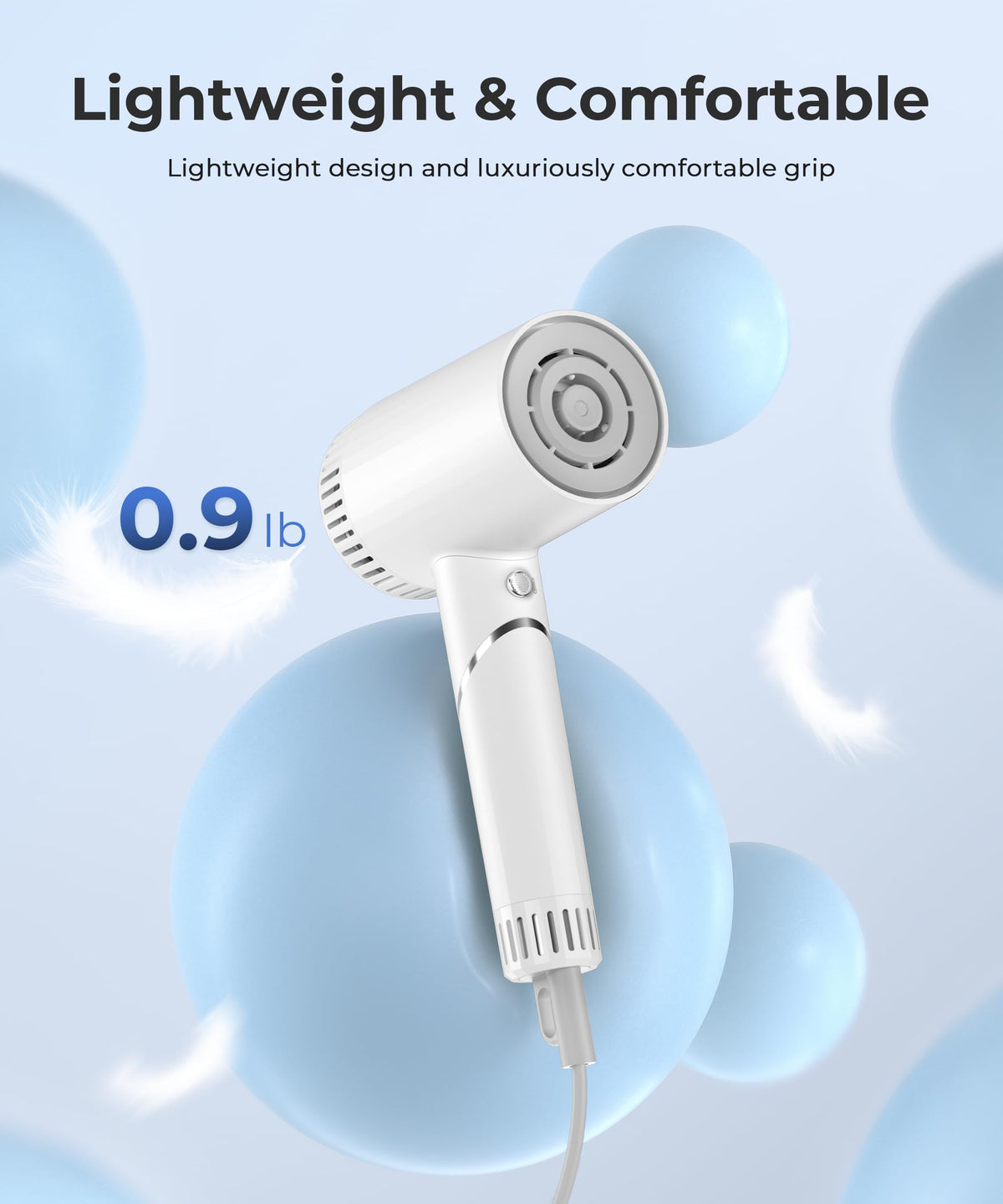 colorsmoon Hair Dryer with user holding it comfortably