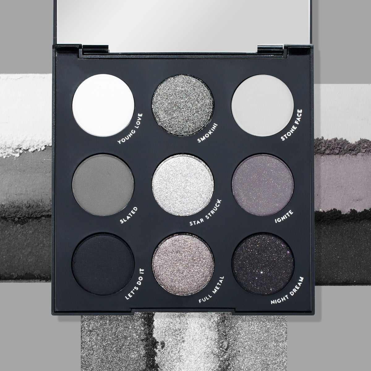 ColourPop Blowin' Smoke Eyeshadow Palette with applicators