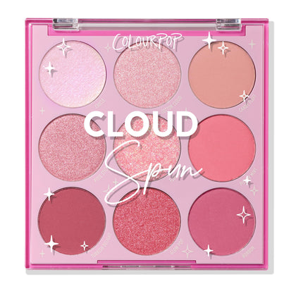 ColourPop Eyeshadow Palette Cloud Spun front view showing multi-finish shades