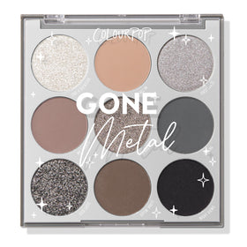 ColourPop Eyeshadow Palette Gone Metal front view with multi-finish shades