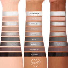 ColourPop Eyeshadow Palette Gone Metal with applicator brushes