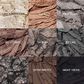 ColourPop Eyeshadow Palette Gone Metal with swatches of shades on skin