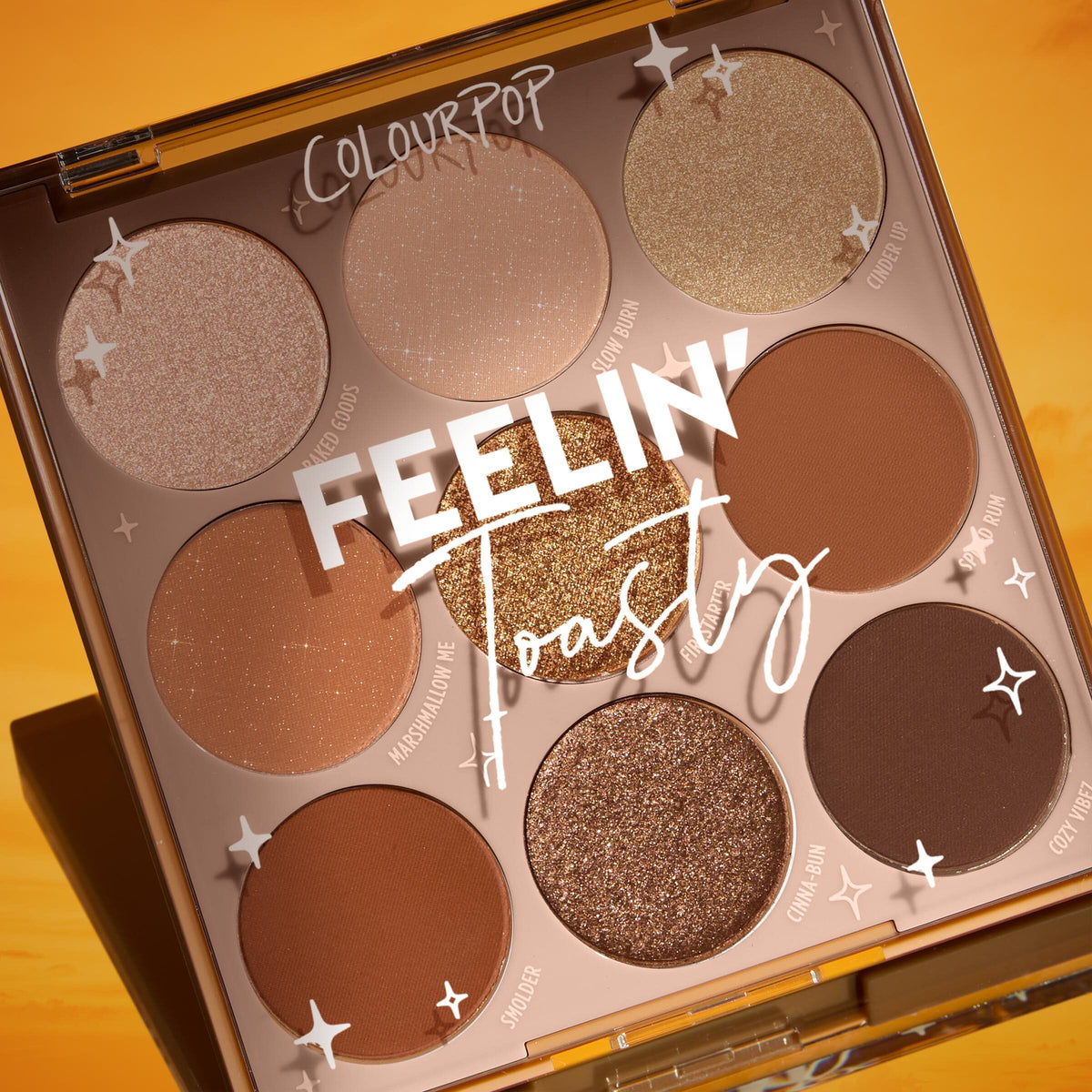 ColourPop Feelin' Toasty Palette with brushes for application
