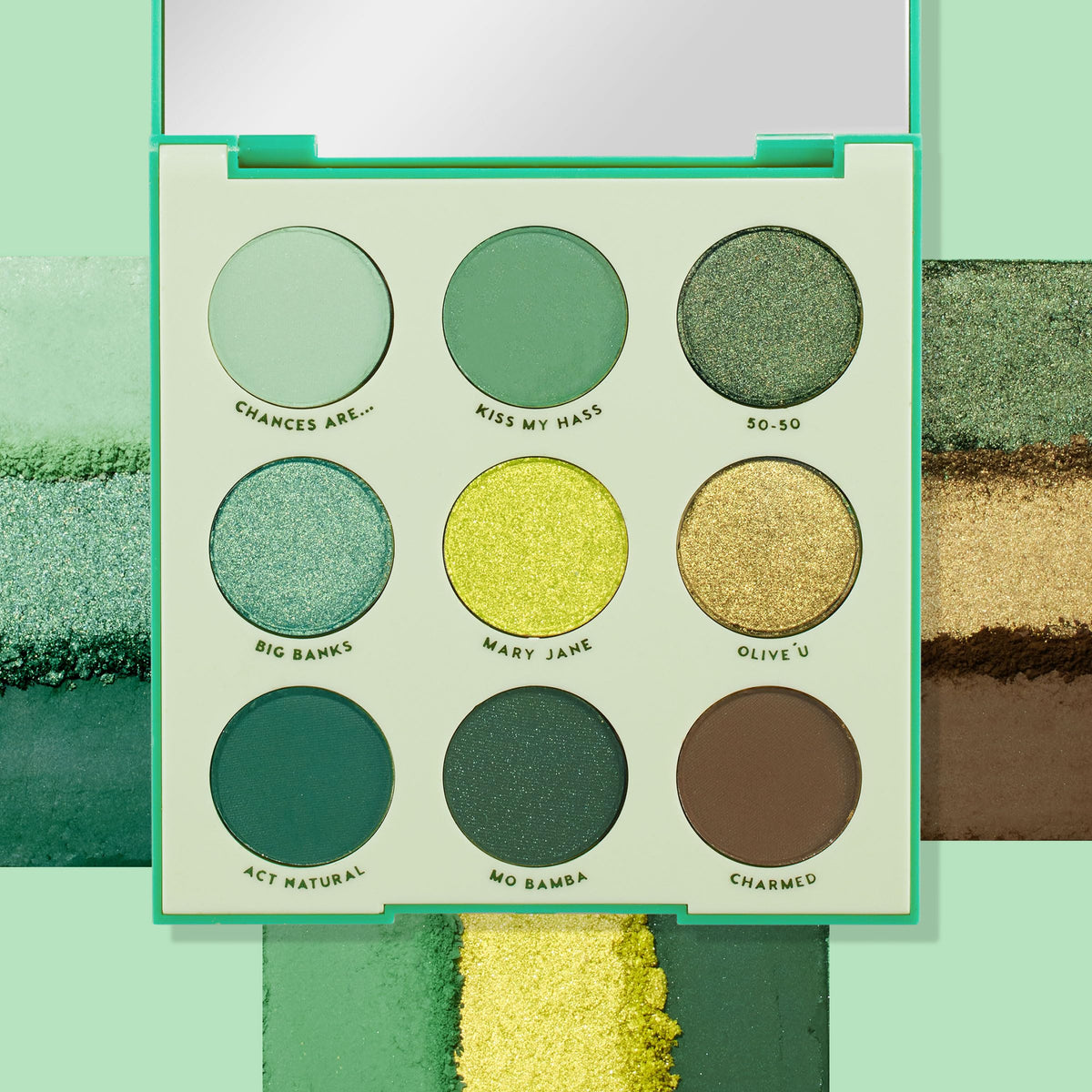 ColourPop Just My Luck palette with matte and metallic finishes